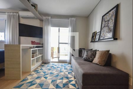 Sala  de apartamento para alugar com 1 quarto, 38m² em Campo Belo, São Paulo