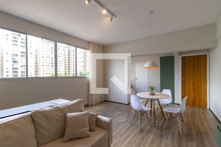 Sala de apartamento para alugar com 1 quarto, 60m² em Cambuí, Campinas