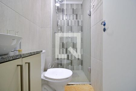 Banheiro do Studio de apartamento à venda com 1 quarto, 34m² em Vila Sonia, São Paulo