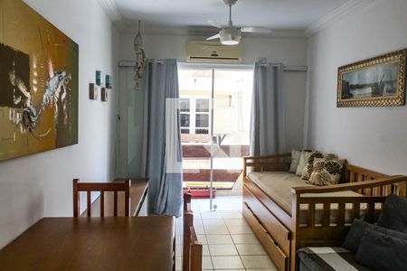 Sala de apartamento para alugar com 1 quarto, 64m² em Balneário Cidade Atlântica, Guarujá