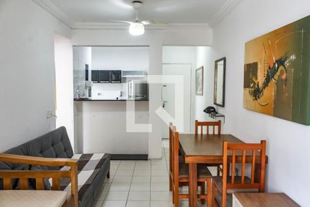 Sala de apartamento para alugar com 1 quarto, 64m² em Balneário Cidade Atlântica, Guarujá