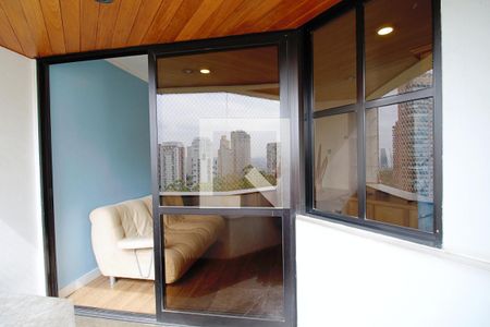 Varanda da Sala de kitnet/studio à venda com 1 quarto, 41m² em Paraíso do Morumbi, São Paulo