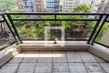 Varanda da Sala de apartamento à venda com 3 quartos, 180m² em Higienópolis, São Paulo