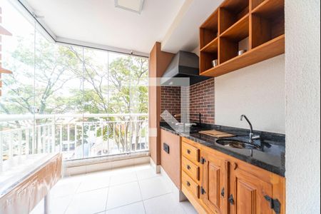 Varanda da Sala de apartamento à venda com 2 quartos, 62m² em Vila Alzira, Santo André