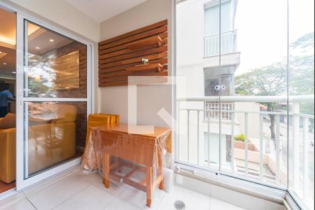 Varanda da Sala de apartamento à venda com 2 quartos, 62m² em Vila Alzira, Santo André