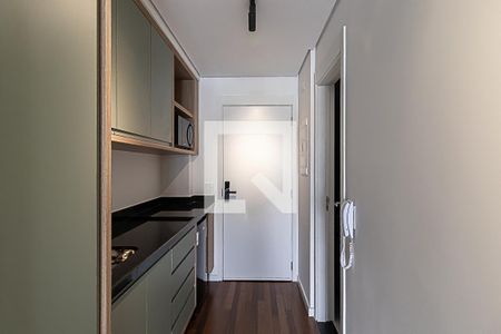 Sala, cozinha, quarto de kitnet/studio para alugar com 1 quarto, 31m² em Indianópolis, São Paulo