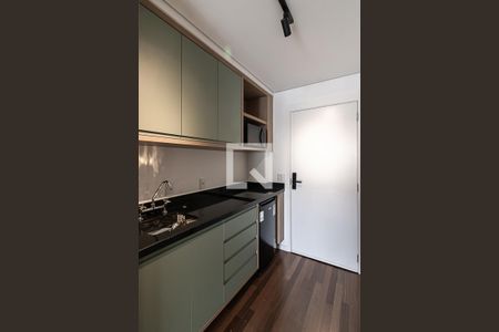 Sala, cozinha, quarto de kitnet/studio para alugar com 1 quarto, 31m² em Indianópolis, São Paulo