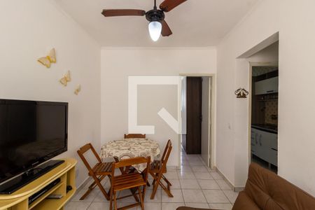 Sala de apartamento para alugar com 1 quarto, 40m² em Canto do Forte, Praia Grande