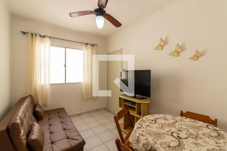 Sala de apartamento para alugar com 1 quarto, 40m² em Canto do Forte, Praia Grande