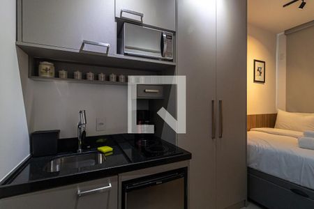 Cozinha de kitnet/studio para alugar com 1 quarto, 20m² em Perdizes, São Paulo