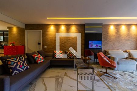 Sala de apartamento para alugar com 3 quartos, 167m² em Canto do Forte, Praia Grande