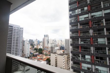 Varanda - vista de apartamento à venda com 1 quarto, 40m² em Cerqueira César, São Paulo