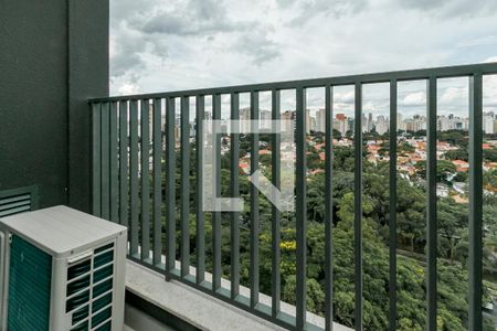 Varanda de kitnet/studio para alugar com 1 quarto, 24m² em Brooklin Paulista, São Paulo