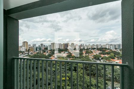 Varanda de kitnet/studio para alugar com 1 quarto, 24m² em Brooklin Paulista, São Paulo