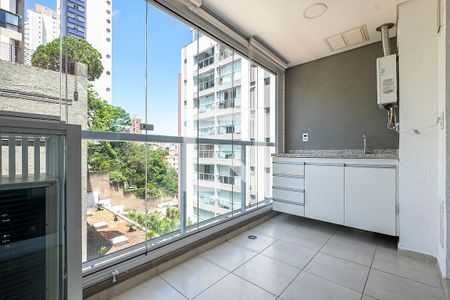 Sala/Cozinha - Varanda de apartamento à venda com 1 quarto, 41m² em Sumaré, São Paulo
