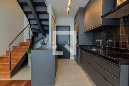 Cozinha de apartamento para alugar com 1 quarto, 67m² em Pinheiros, São Paulo