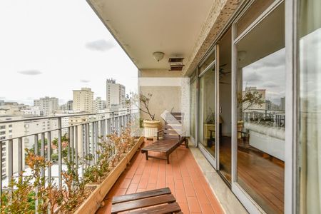 Varanda de apartamento à venda com 4 quartos, 345m² em Consolação, São Paulo