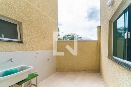 Vista da Sala de apartamento à venda com 2 quartos, 52m² em Vila Dora, Santo André