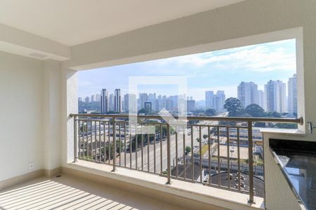 Varanda da Sala de apartamento à venda com 3 quartos, 84m² em Jardim Caravelas, São Paulo