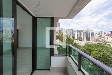 Varanda da Sala de apartamento à venda com 4 quartos, 141m² em Serra, Belo Horizonte