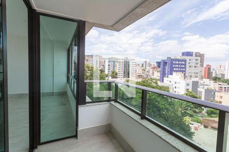 Varanda da Sala de apartamento à venda com 4 quartos, 141m² em Serra, Belo Horizonte