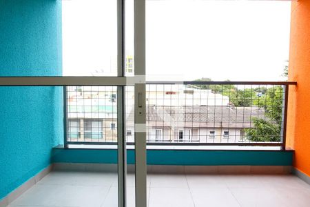 Varanda da Sala de kitnet/studio para alugar com 1 quarto, 35m² em Vila São Pedro, Santo André