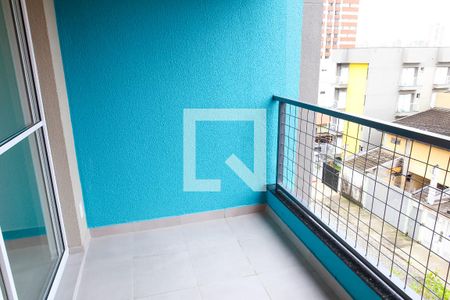 Varanda da Sala de kitnet/studio para alugar com 1 quarto, 35m² em Vila São Pedro, Santo André