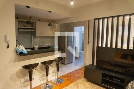 Sala/Cozinha de apartamento para alugar com 1 quarto, 41m² em Bela Vista, São Paulo