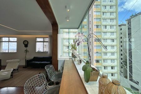 Varanda da Sala de apartamento à venda com 4 quartos, 125m² em Sion, Belo Horizonte