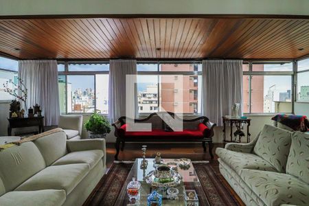 Sala de Estar de apartamento à venda com 4 quartos, 215m² em Funcionários, Belo Horizonte