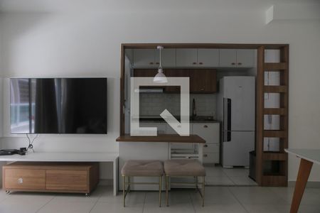 Sala de apartamento para alugar com 1 quarto, 51m² em Ponta da Praia, Santos