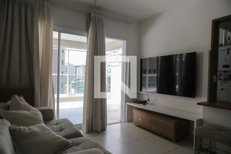 Sala de apartamento para alugar com 1 quarto, 51m² em Ponta da Praia, Santos