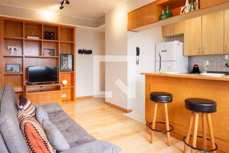 Sala de apartamento para alugar com 1 quarto, 42m² em Mirandópolis, São Paulo
