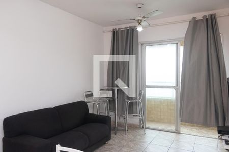 Sala  de apartamento para alugar com 1 quarto, 70m² em Nova Mirim, Praia Grande