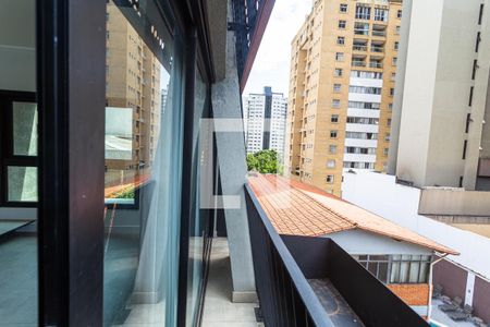 Varanda da Sala/Cozinha/Área de Serviço de apartamento para alugar com 1 quarto, 80m² em Savassi, Belo Horizonte