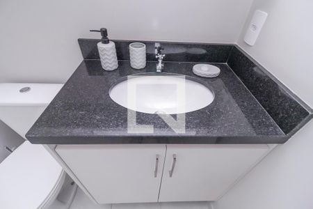 Banheiro da Suíte de apartamento à venda com 1 quarto, 36m² em Jardim Jamaica, Santo André