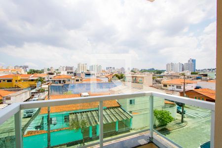 Varanda da sala de apartamento à venda com 2 quartos, 55m² em Jardim Ocara, Santo André