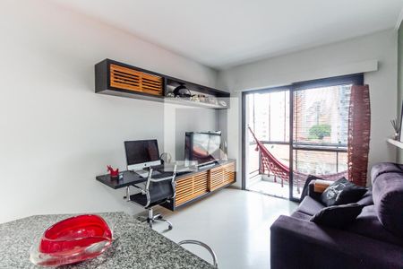 Sala de apartamento para alugar com 1 quarto, 45m² em Vila Olímpia, São Paulo