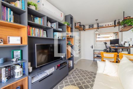 Sala de apartamento à venda com 1 quarto, 48m² em Indianópolis, São Paulo