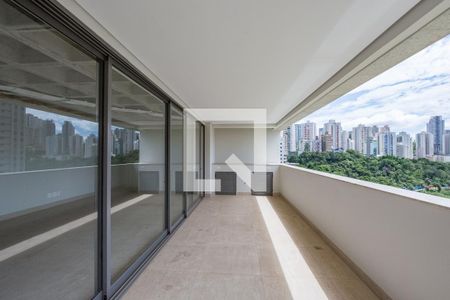Varanda da Sala de apartamento à venda com 4 quartos, 188m² em Vale do Sereno, Nova Lima