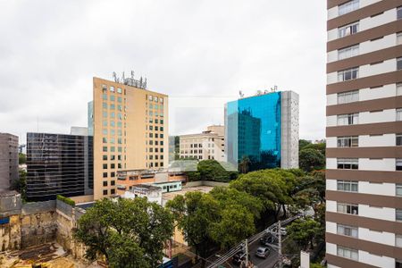 Varanda da Sala - Vista de apartamento para alugar com 1 quarto, 41m² em Pinheiros, São Paulo