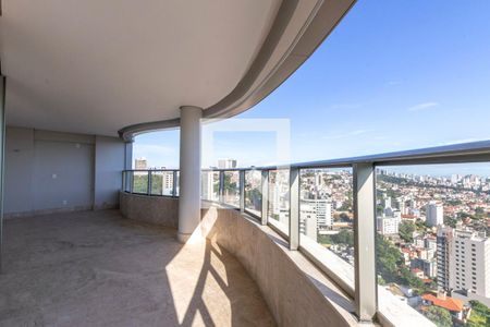 Varanda da Sala de apartamento à venda com 4 quartos, 241m² em Santa Lúcia, Belo Horizonte