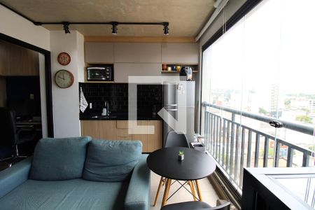 Varanda - Cozinha de kitnet/studio à venda com 1 quarto, 30m² em Bom Retiro, São Paulo