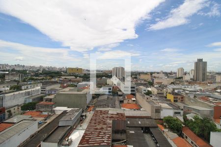 Vista da varanda - sala - cozinha de kitnet/studio à venda com 1 quarto, 30m² em Bom Retiro, São Paulo