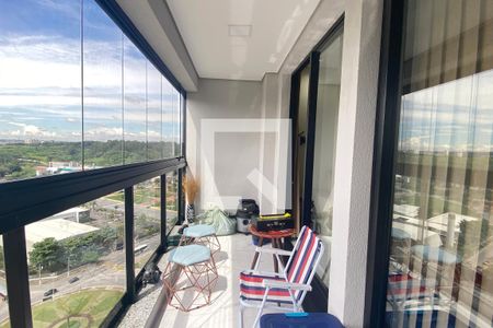 Varanda da suíte de apartamento à venda com 1 quarto, 39m² em Tamboré, Barueri