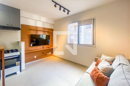 Sala de apartamento para alugar com 1 quarto, 31m² em Jardim Caravelas, São Paulo