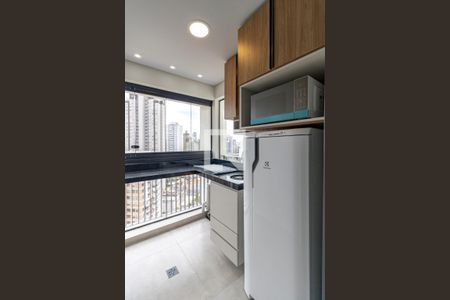 Studio - Cozinha e Varanda de apartamento à venda com 1 quarto, 22m² em Vila Mariana, São Paulo