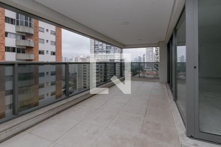 Varanda da Sala de apartamento para alugar com 3 quartos, 192m² em Campo Belo, São Paulo