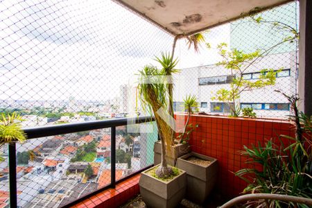 Varanda da sala de apartamento à venda com 4 quartos, 170m² em Vila Valparaíso, Santo André