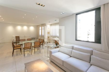 Sala de apartamento à venda com 4 quartos, 150m² em Sion, Belo Horizonte